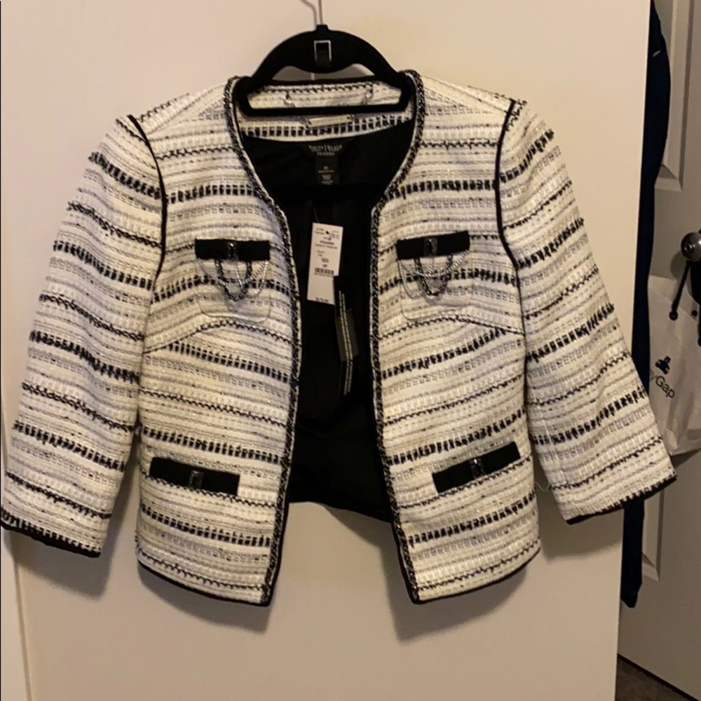 White House black market tweed jacket